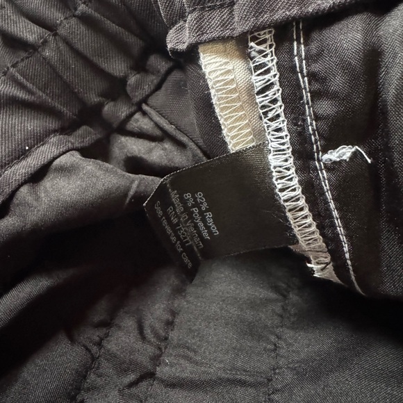 Simply Vera Vera wang women’s wide leg black pants white stripe - Picture 6 of 6